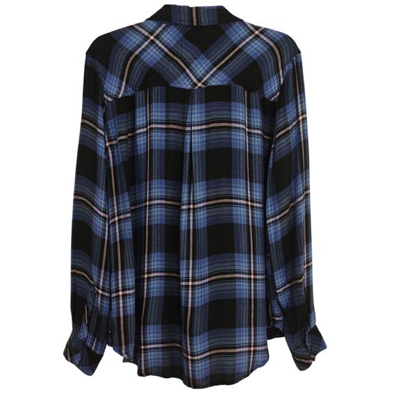 Rails Hunter Plaid Shirt Women's Size Large Midnight Blue Pink Soft Cozy Flannel - Picture 5 of 9